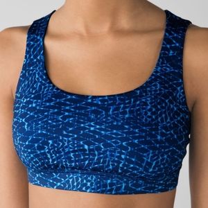 Lululemon Energy Bra / Samba Snake Kayak Blue Hero